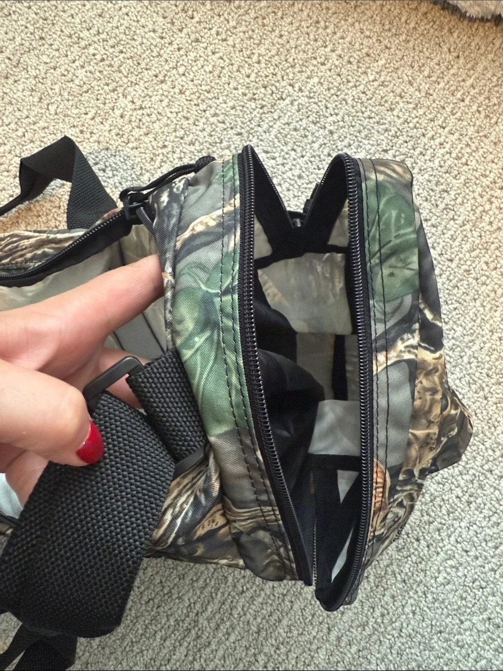 Cabela's Seclusion 3D Camo Duffel with Black Straps